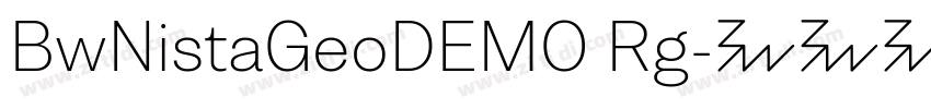 BwNistaGeoDEMO Rg字体转换